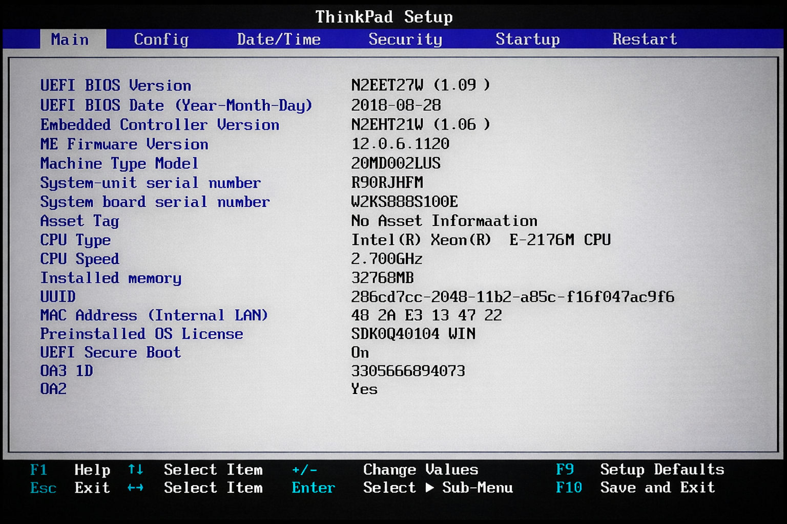 Thinkpad BIOS